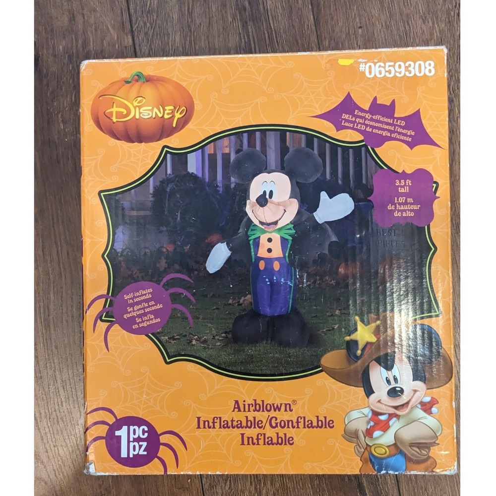 Disney Mickey Mouse Halloween Airblown Inflatable‎ 3.5ft Gemmy 0659308